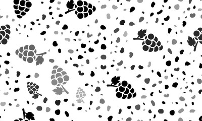 Abstract seamless pattern with grapes symbols. Creative leopard backdrop. Vector illustration on white background
