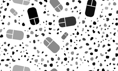 Abstract seamless pattern with computer mouse symbols. Creative leopard backdrop. Illustration on transparent background