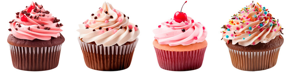 cupcakes, on white background