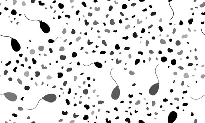 Abstract seamless pattern with balloon symbols. Creative leopard backdrop. Vector illustration on white background