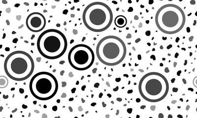 Abstract seamless pattern with radio button symbols. Creative leopard backdrop. Illustration on transparent background