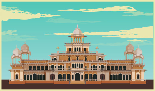 Albert Hall Museum Jaipur as Stock Illustration