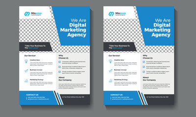 modern digital marketing agency flyer template