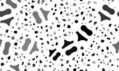 Abstract seamless pattern with bikini symbols. Creative leopard backdrop. Vector illustration on white background