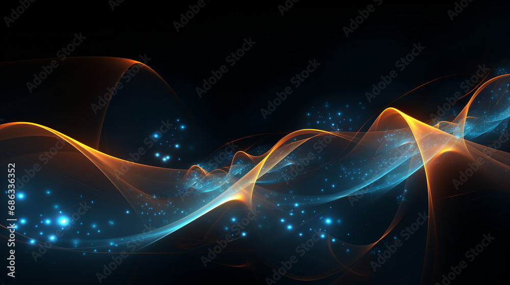 Aufkleber Luminous Lines Abstract Glowing Patterns Background