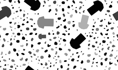 Abstract seamless pattern with t-shirt symbols. Creative leopard backdrop. Illustration on transparent background