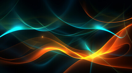 Luminous Lines Abstract Glowing Patterns Background