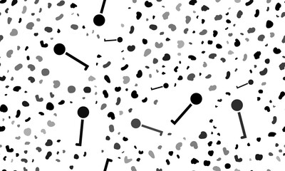 Abstract seamless pattern with gyroscooters. Creative leopard backdrop. Illustration on transparent background