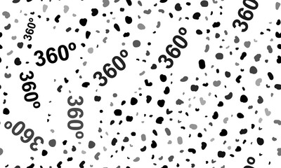 Abstract seamless pattern with 360 degree symbols. Creative leopard backdrop. Illustration on transparent background
