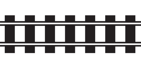 Black and white railway track - EPS - 10