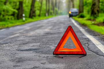 car breakdown on a country road