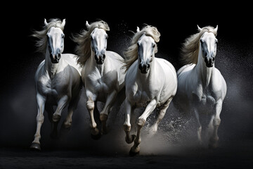 Obraz na płótnie Canvas Grey Horses 