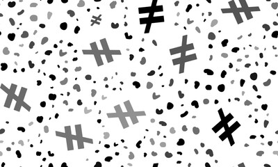 Obraz premium Abstract seamless pattern with not equal symbols. Creative leopard backdrop. Vector illustration on white background