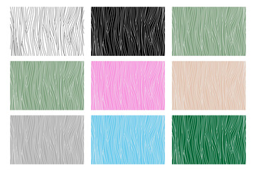 Fototapeta premium Minimalistic Hand drawn pattern set. Freehand line stroke textured. Pencil painted, vector illustration