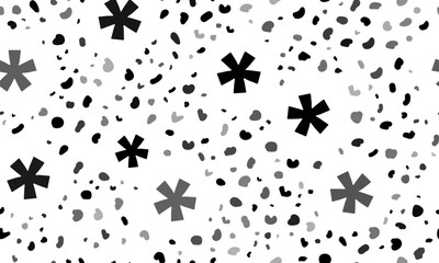 Abstract seamless pattern with multiply symbols. Creative leopard backdrop. Vector illustration on white background