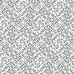 Repeating black and white ornament. Seamless pattern of lines, dots, circles, squares. Monochrome texture for printing and creating your own design