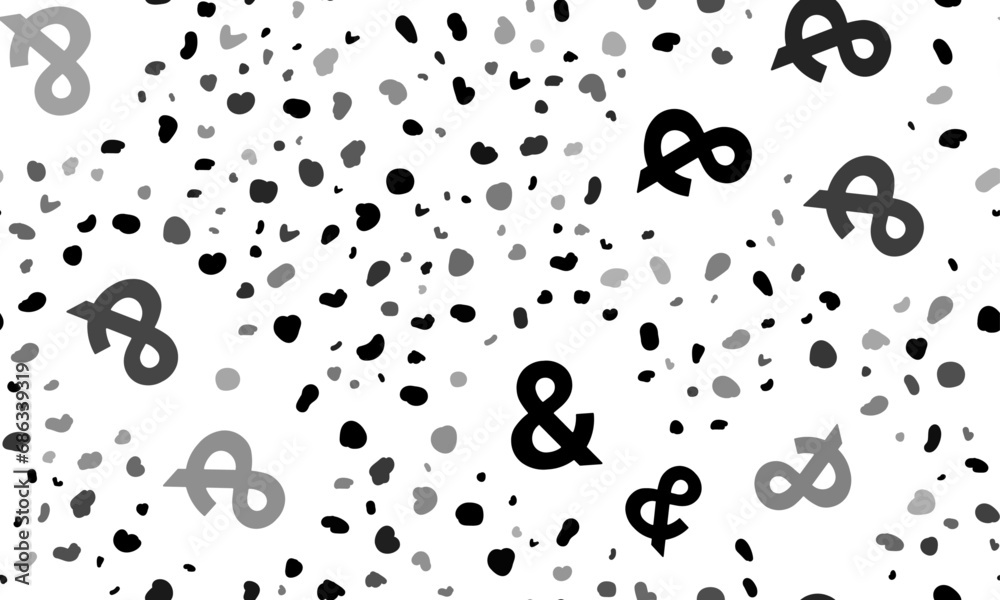 Fototapete abstract seamless pattern with ampersand symbols. creative leopard backdrop. vector illustration on 