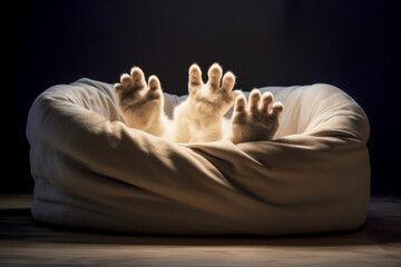 The paws of a baby yeti, a fictional animal.