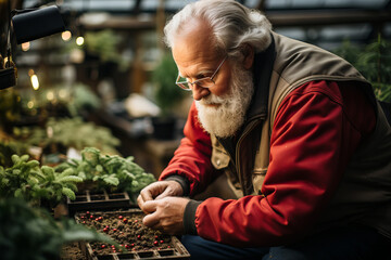 santa claus as a gardening   generating ai,  generating,  ai,