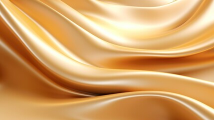 Fototapeta premium An artistic depiction of a golden wave background, featuring a rich and vibrant gold texture in a 3D render.