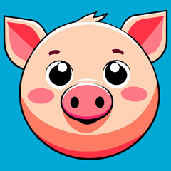 Pig Big eye cute side