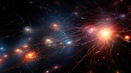 neural cosmos visualization of neural light cascades in a dark cosmic vacuum