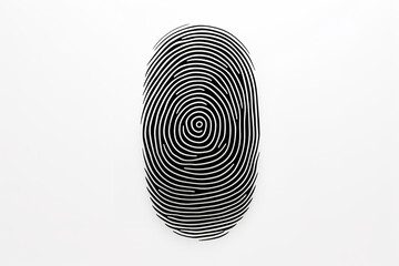 White background with isolated fingerprint
