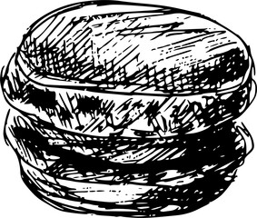 French pastries Macaroons