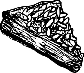 French pastries Almonds pie