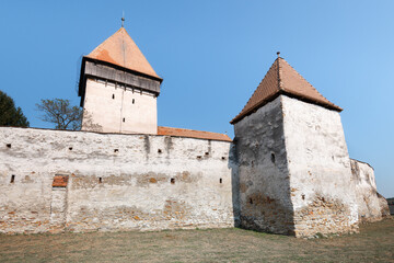 Fototapeta na wymiar Fortified Church of Hosman, Sibiu County, Romania