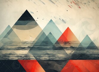 abstract ocean background with geometry shapes and water waves tide comeliness - obrazy, fototapety, plakaty