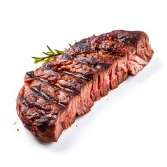 grilled meat on a white background