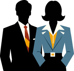 Faceless corporate silhouettes