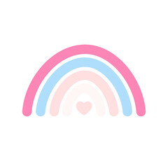 Pastel stylish trendy rainbow illustration