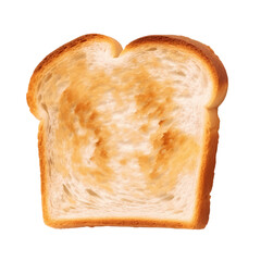Toasted bread slices isolated on transparent background