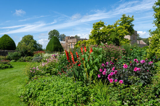 The gardens in bloom at Forde Abbey in Somerset