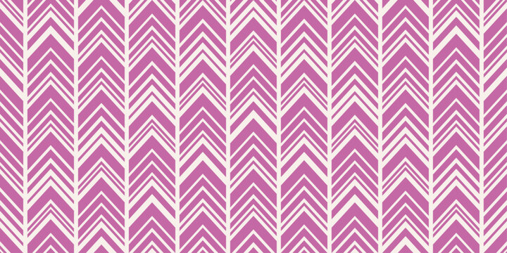 Pink seamless chevrons made of diagonal lines. Zigzag pattern in pink colors.
