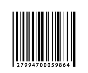Bar code icon. Vector illustration. Template for Products. Mockup.