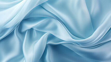 Obraz premium delicate light blue silk fabric creased background