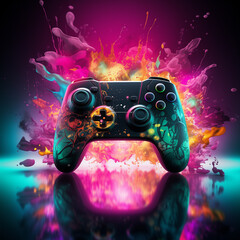 Abstract game controller gaming background