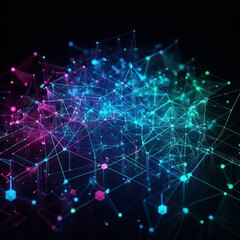 Fototapeta premium abstract background network futuristic lines