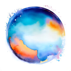 colorful stain illustration in watercolor style
