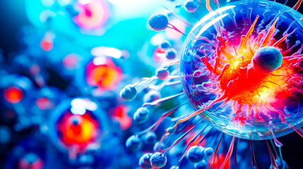 Close up of cell phone with red light inside of it.