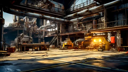  Large industrial building with lot of pipes and machinery inside of it. © Констянтин Батыльчук