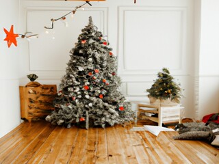 christmas tree with christmas decorations