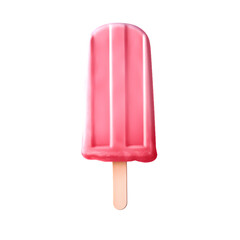 Red popsicle isolated on transparent background