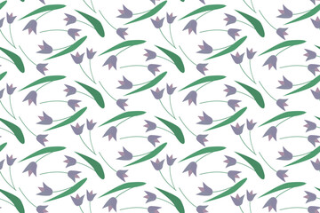 seamless floral vector pattern with flowers