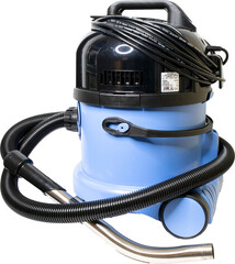 Vacuum Cleaner, Blue on Transparent Background