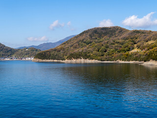 小豆島と瀬戸内海の風景。
