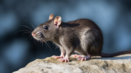 The black rat (Rattus rattus), also known as ship rat, roof rat, or house rat. generative ai